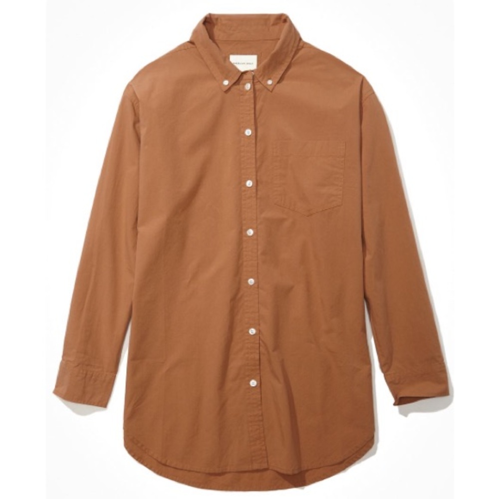 American Eagle NWT Oversized Oxford Button-Up Shirt